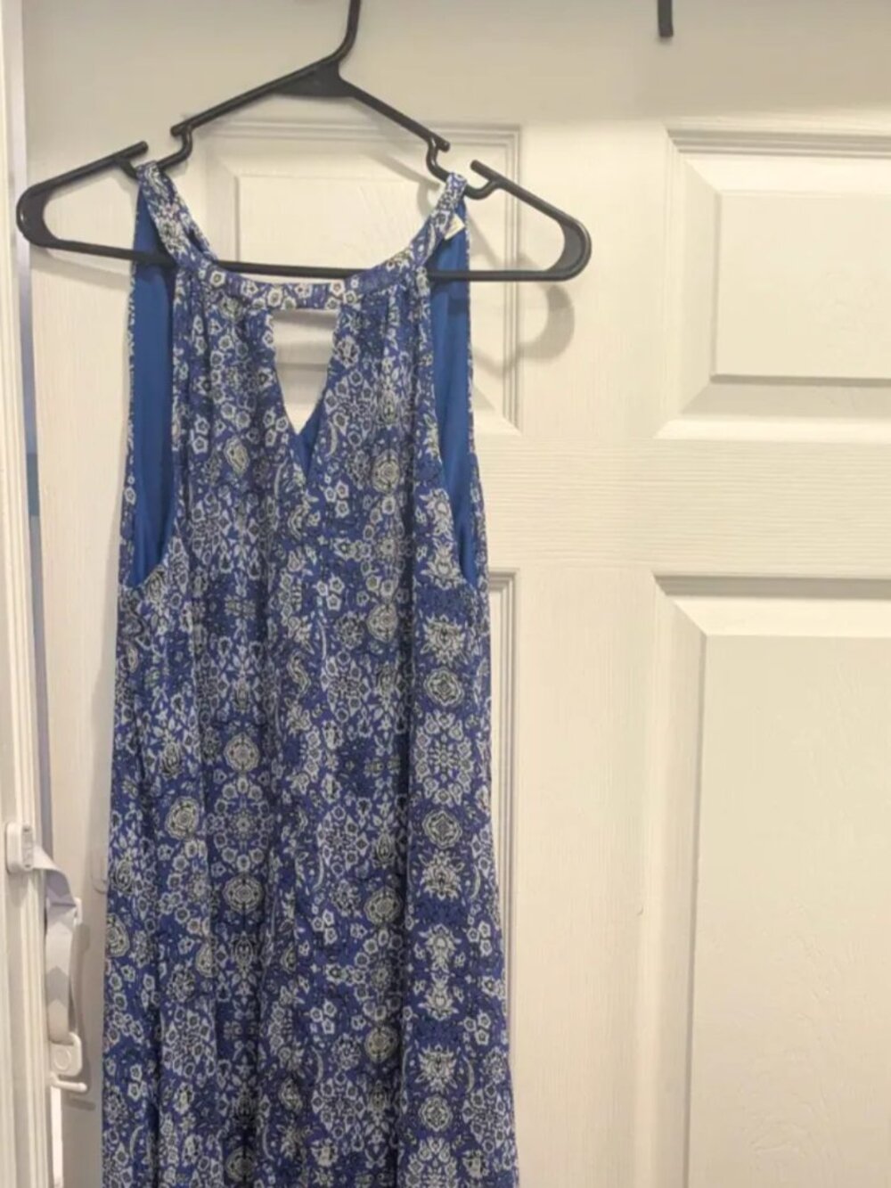Alya Blue Floral Midi Sundress - Size M